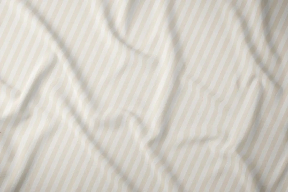 Луксозно памучно спално бельо в бежова дамаска 3 časti: 1ks 220x200 + 2ks 70x80