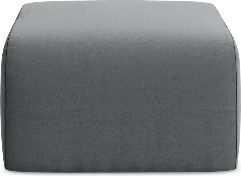 Сива кадифена табуретка Lani – Makamii