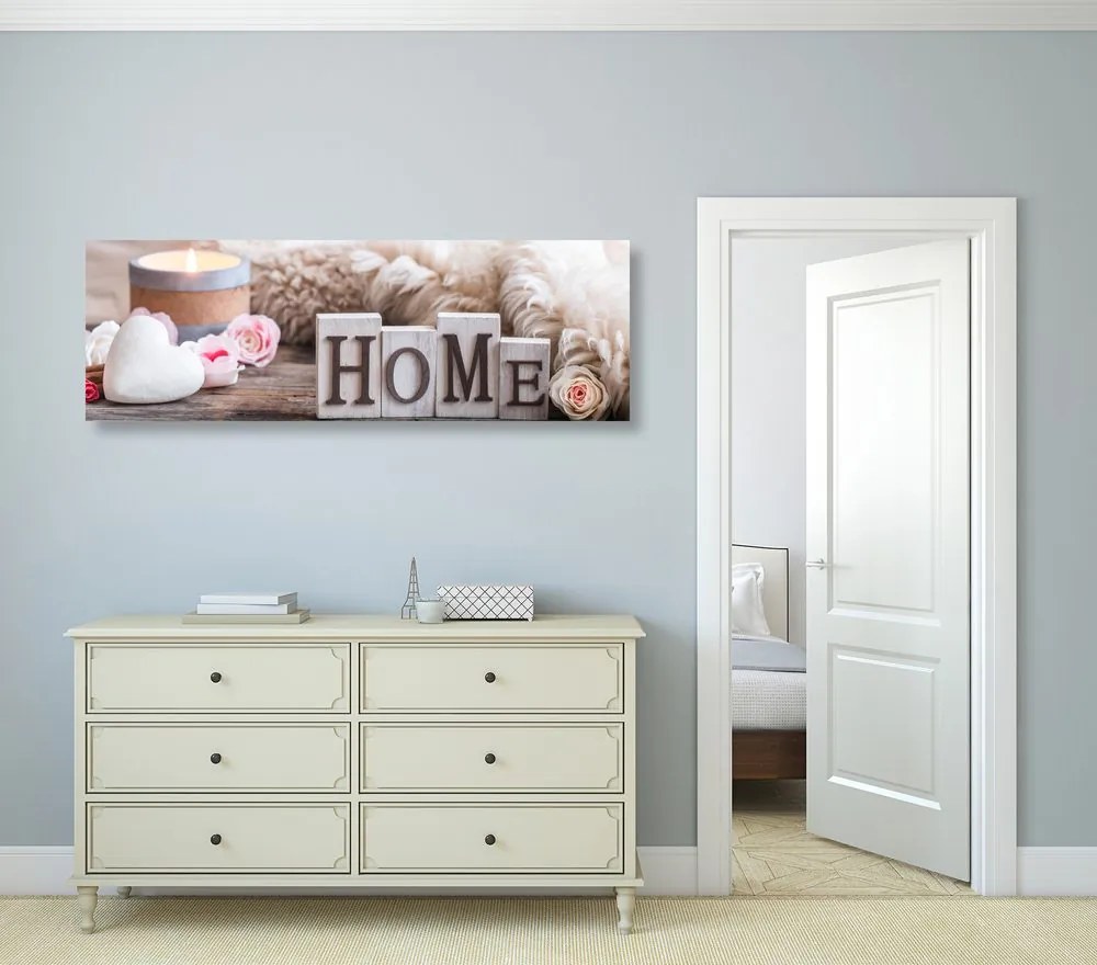 Картина на платно – Натюрморт с надпис Home