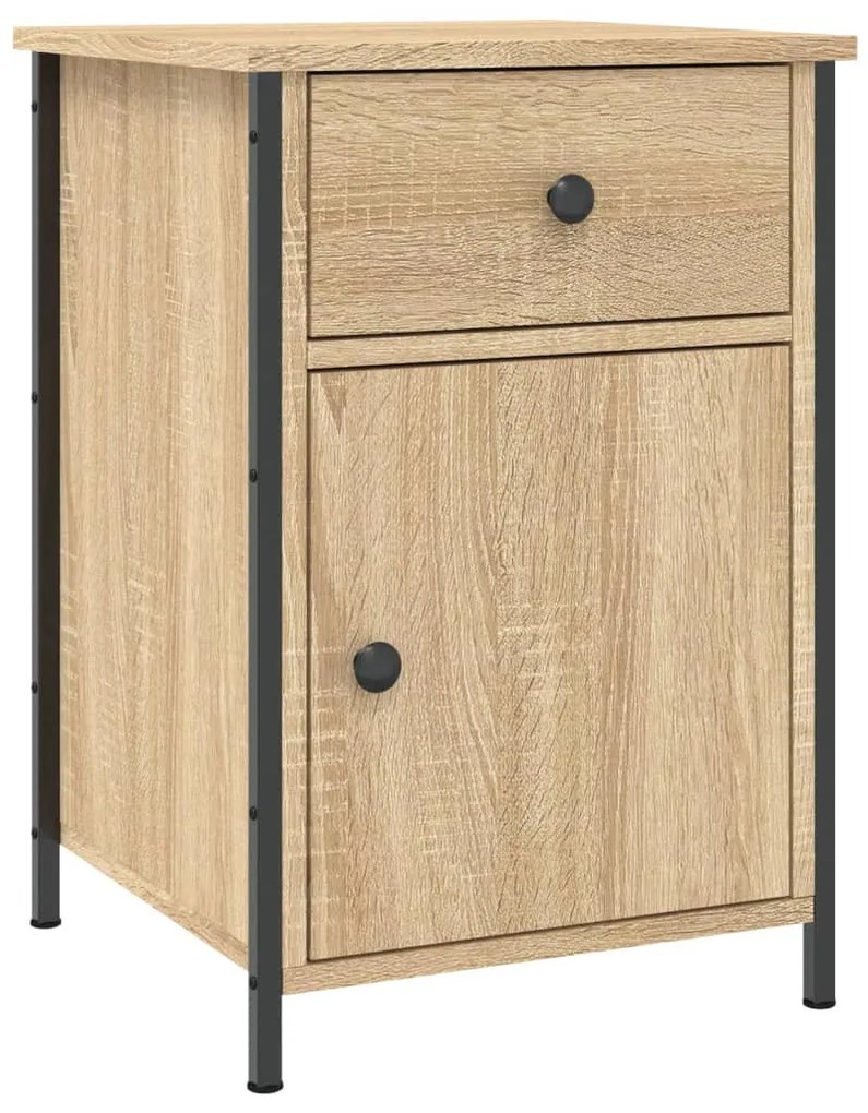 825905 vidaXL Нощно шкафче, дъб сонома, инженерно дърво 40x42x60 см