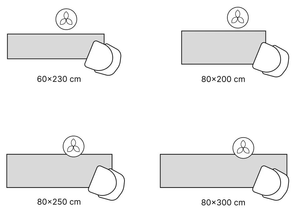 Сиво-бежова пътека 80x300 cm Soft Gik P – FD