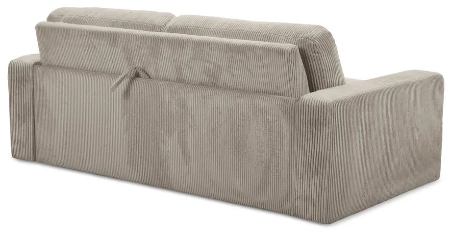 Светлокафяв разтегателен диван от рипсено кадифе 195 cm Nona – Makamii