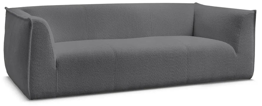 Тъмносив диван от прежда с примки от букле 242 cm Giorgia – Bobochic Paris