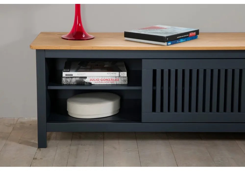 Сива дървена маса за телевизор Bruna - Marckeric