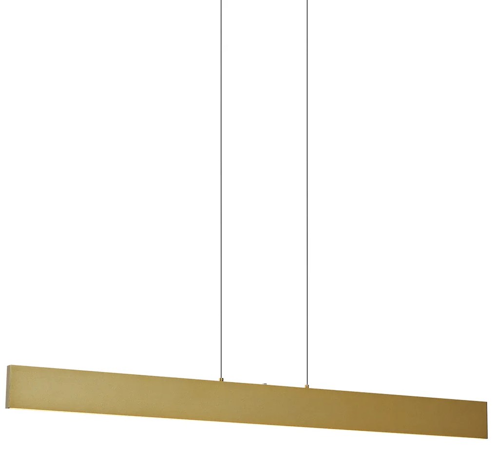 Модерен висящa лампa месинг с LED 3-степенно димиране - Straight