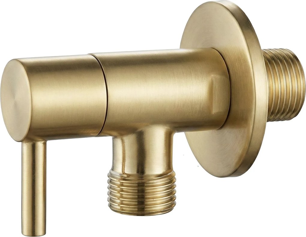 Ъглов вентил 1/2" x 3/8" Brush Gold