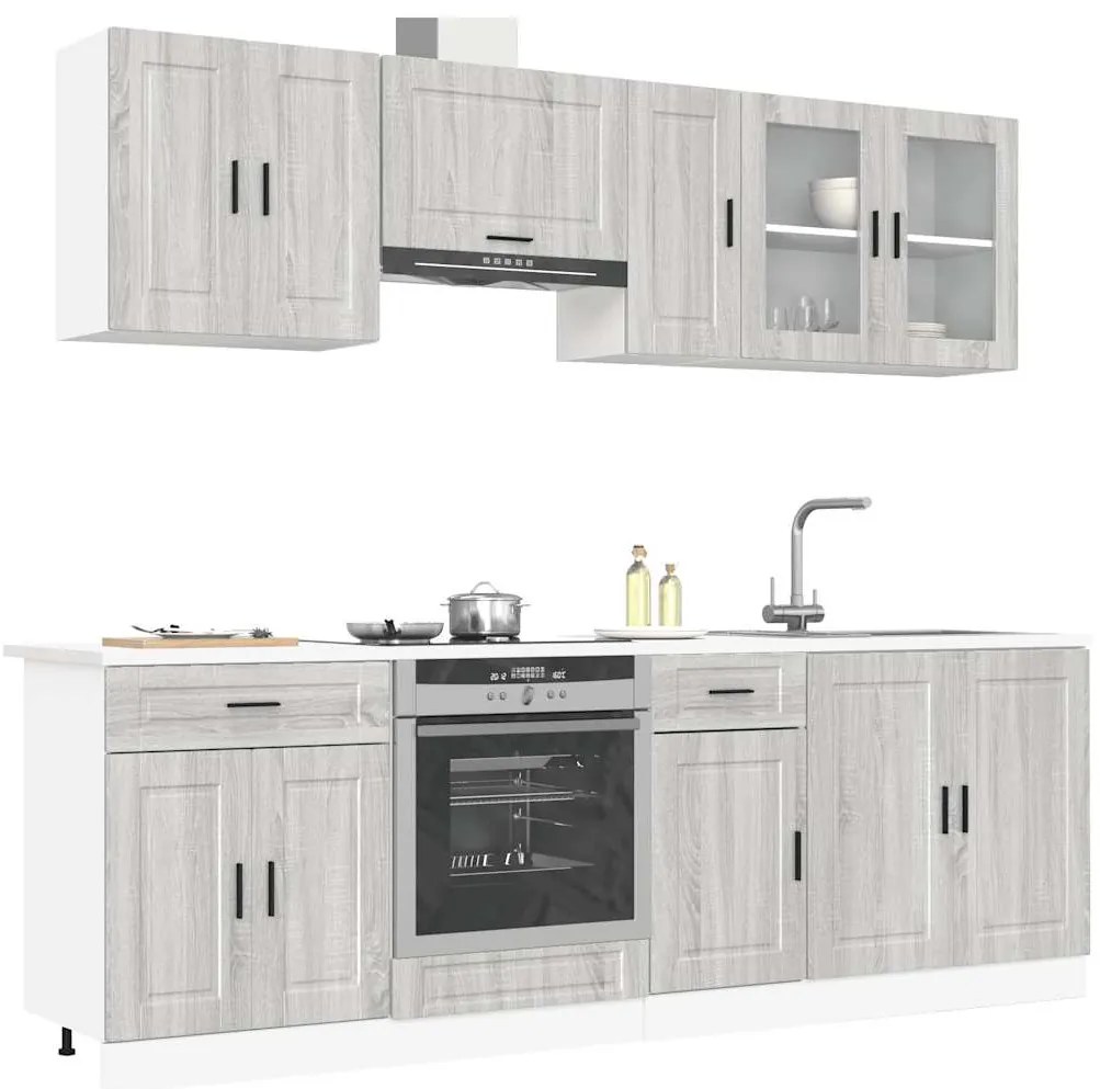 3314847 vidaXL Комплект кухненски шкафове от 8 части Kalmar, инженерно дърво