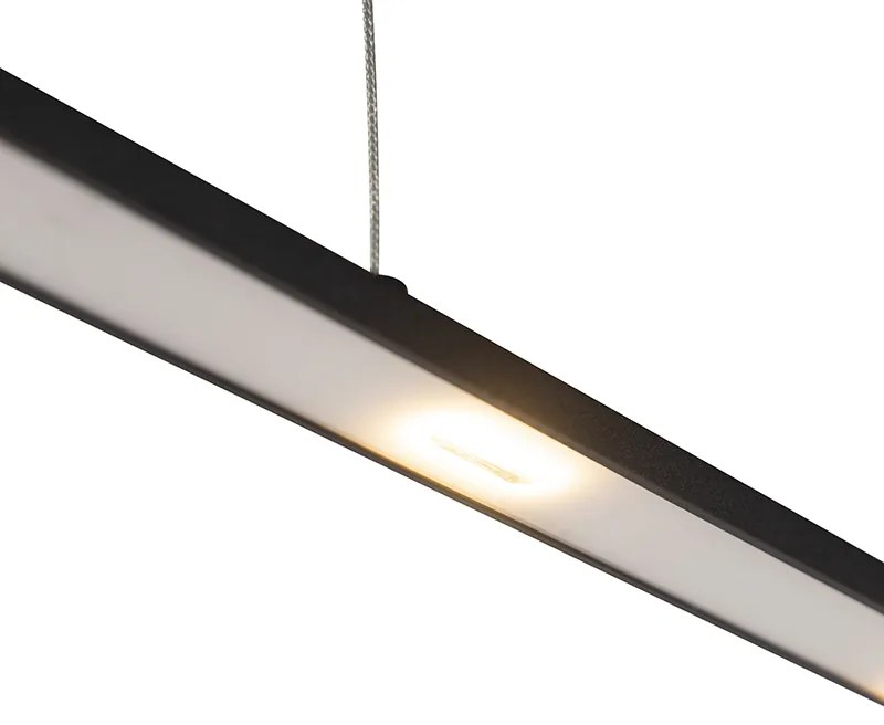 Дизайнерска висяща лампа черна с включен LED и сензорен димер - Platina