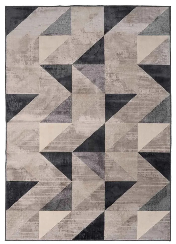 Сивo-бежов килим със смес от памук 140x200 cm Graphic – douceur d'intérieur