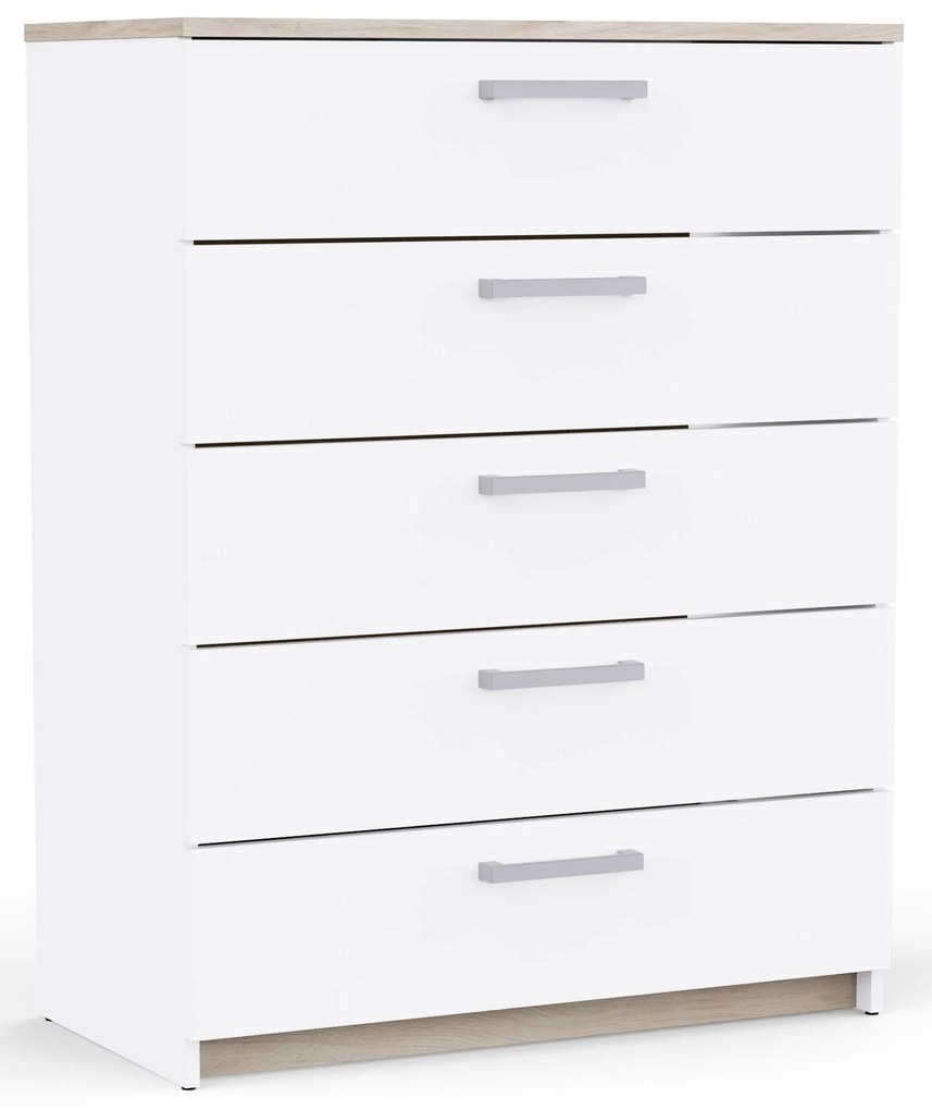 Скрин с 5 чекмеджета Winston - Бял