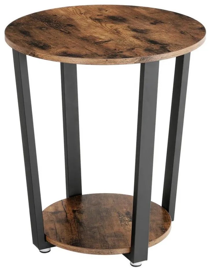 Странична маса ELDUR кафява/черна