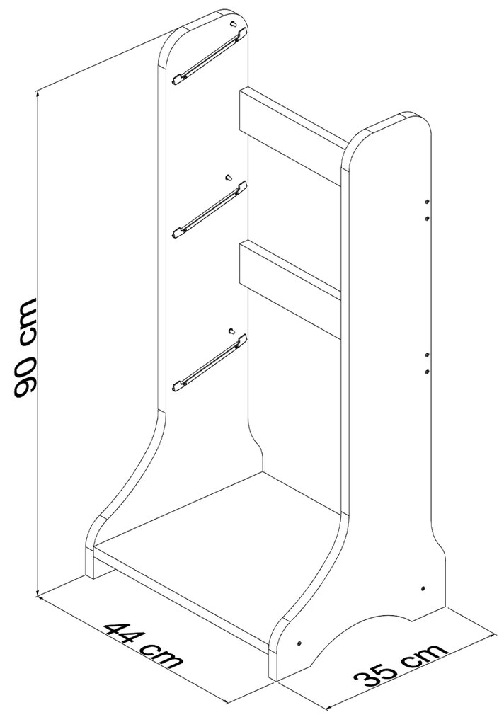 Етажерка Фреди HM18207.01 бял цвят