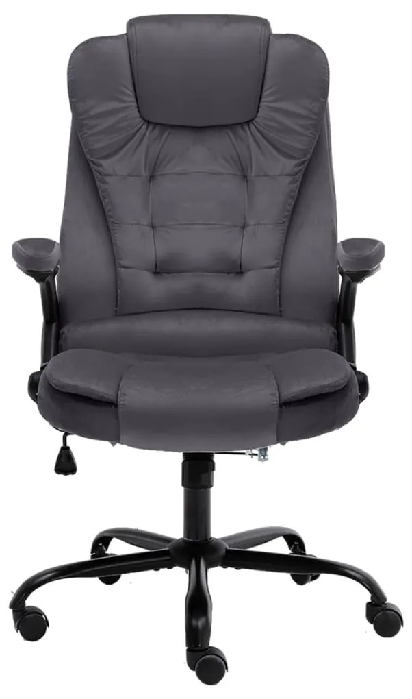 20569 vidaXL Офис стол, тъмносив, кадифе