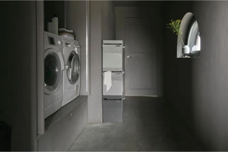 Кутия за пране Brabantia Stackable 1000829, 35 л, Преден отвор, Широк капак, Сгъваема, Зелен