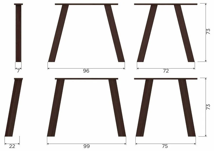Трапезна маса от масивен дъб 100x180 cm Tablo – WOOOD