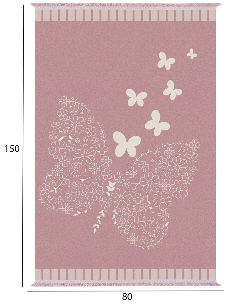 Детски килим 80х150 - HM7678.17 Пеперуди
