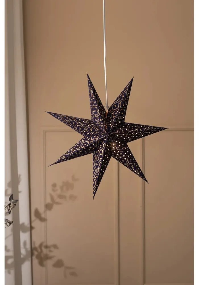 Тъмносиня висяща коледна светлинна украса Baroque – Markslöjd