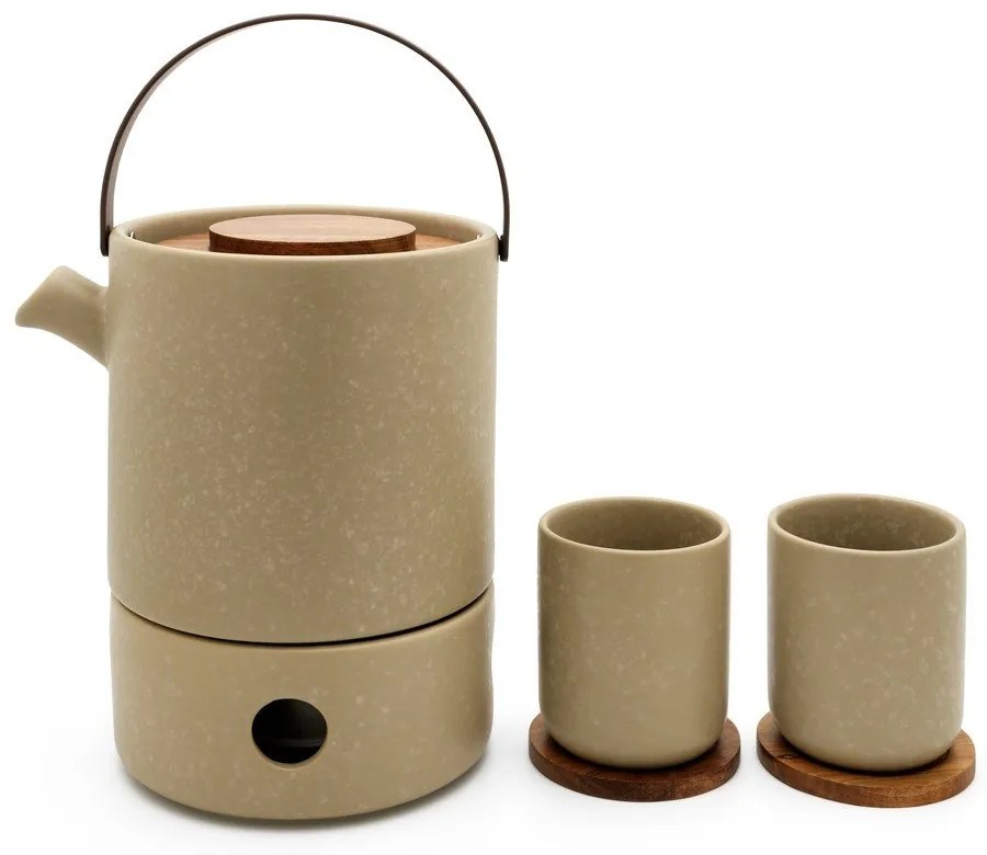 Сиво-бежов керамичен сервиз за чай Umea – Bredemeijer