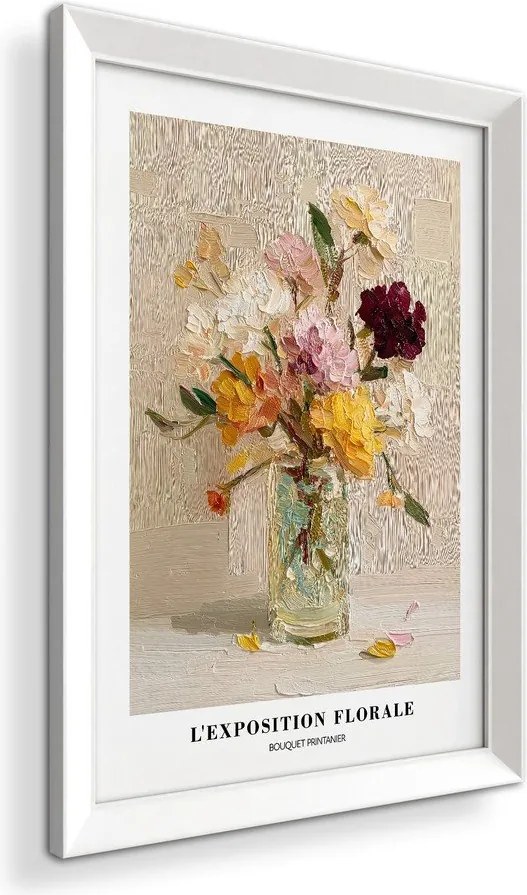 Печатна картина с включена рамка 56x75 cm Sunny Bouquet – Styler