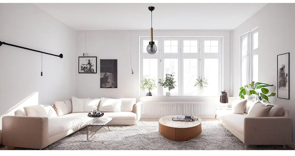 Висяща лампа със стъклен абажур ø 15 cm Cota - Squid Lighting