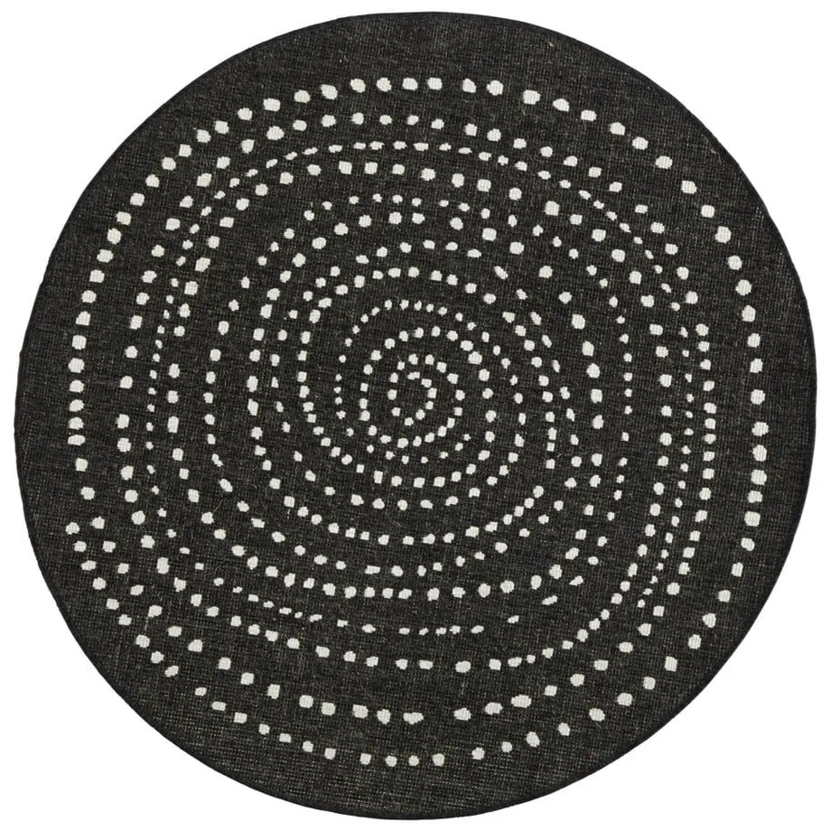 Черен килим за открито, ø 200 cm Bali - NORTHRUGS
