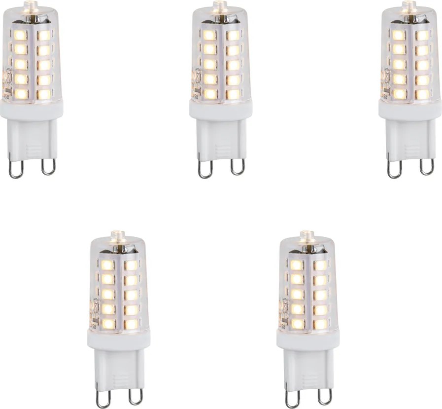 Комплект от 5 димируеми LED крушки G9 1.2W 100lm 2700K