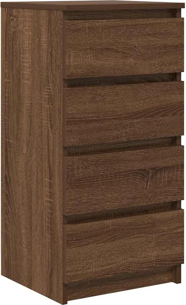 861757 vidaXL Сайдборд, кафяв дъб, 37,5x35x76 см, инженерно дърво