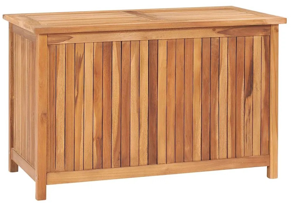 315380 vidaXL Градински сандък за съхранение, 90x50x58 см, тик масив