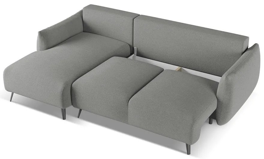 Светлосив ъглов диван (ляв ъгъл) Malie – Makamii