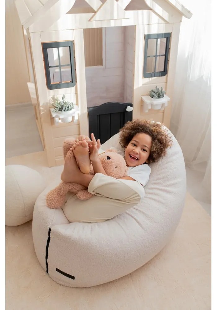 Кремав детски пуф от букле Clip Clap 90 – SLOWDOWN