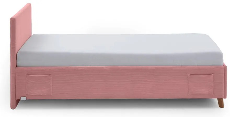 Розово тапицирано детско легло 140x200 cm без ламелно дъно Cool – Meise Möbel
