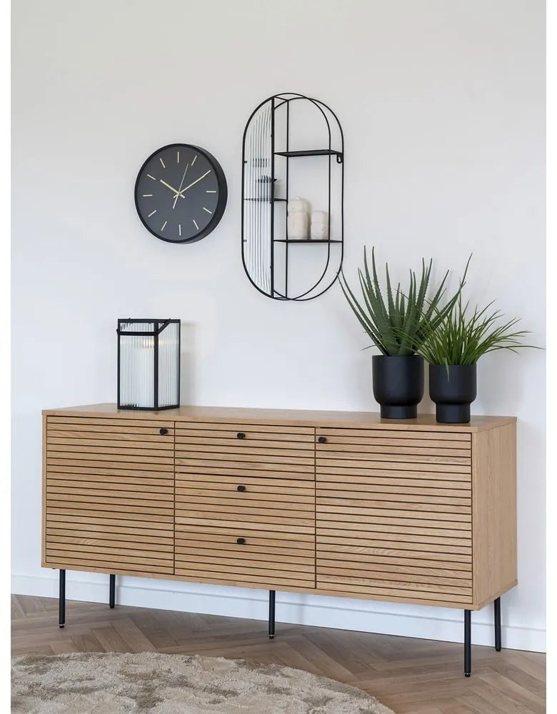 Нисък скрин от декор от дъб в естествен цвят 150x74 cm Kyoto – House Nordic