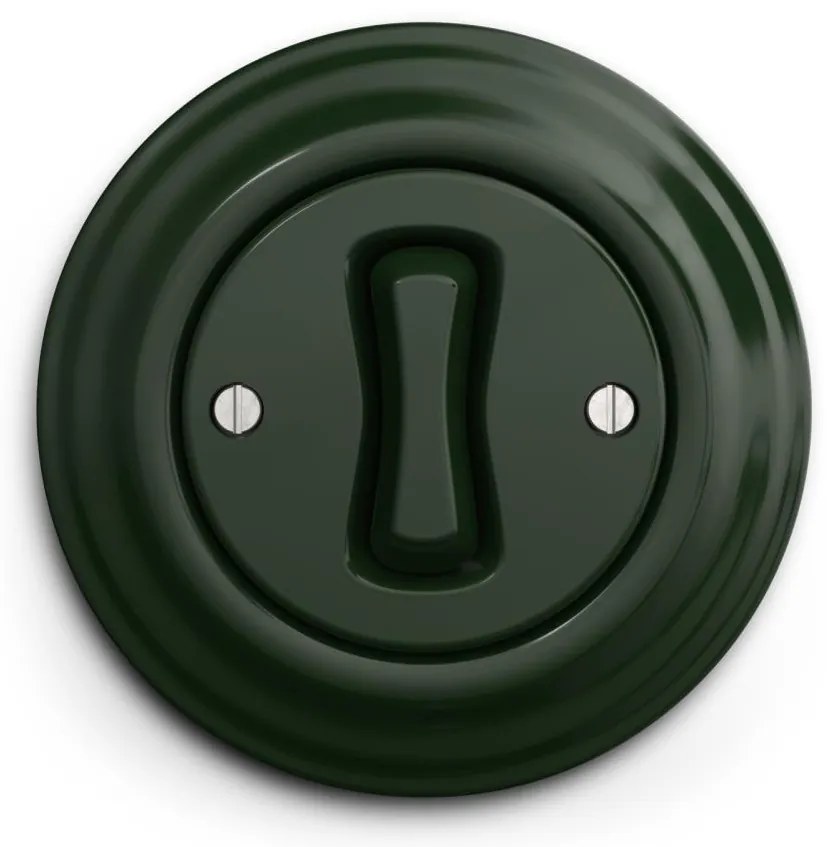 Kliklap - Ретро кръстовиден превключвател с рамка № 7, зелен