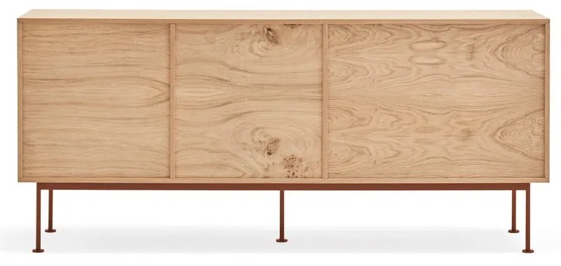 Керемиденочервен скрин с дъбов фурнир , ширина 180 см Yoko - Teulat