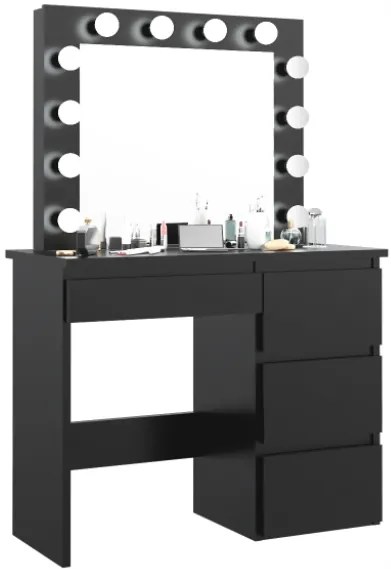 Тоалетна масичка с LED огледало Cleopatra Black