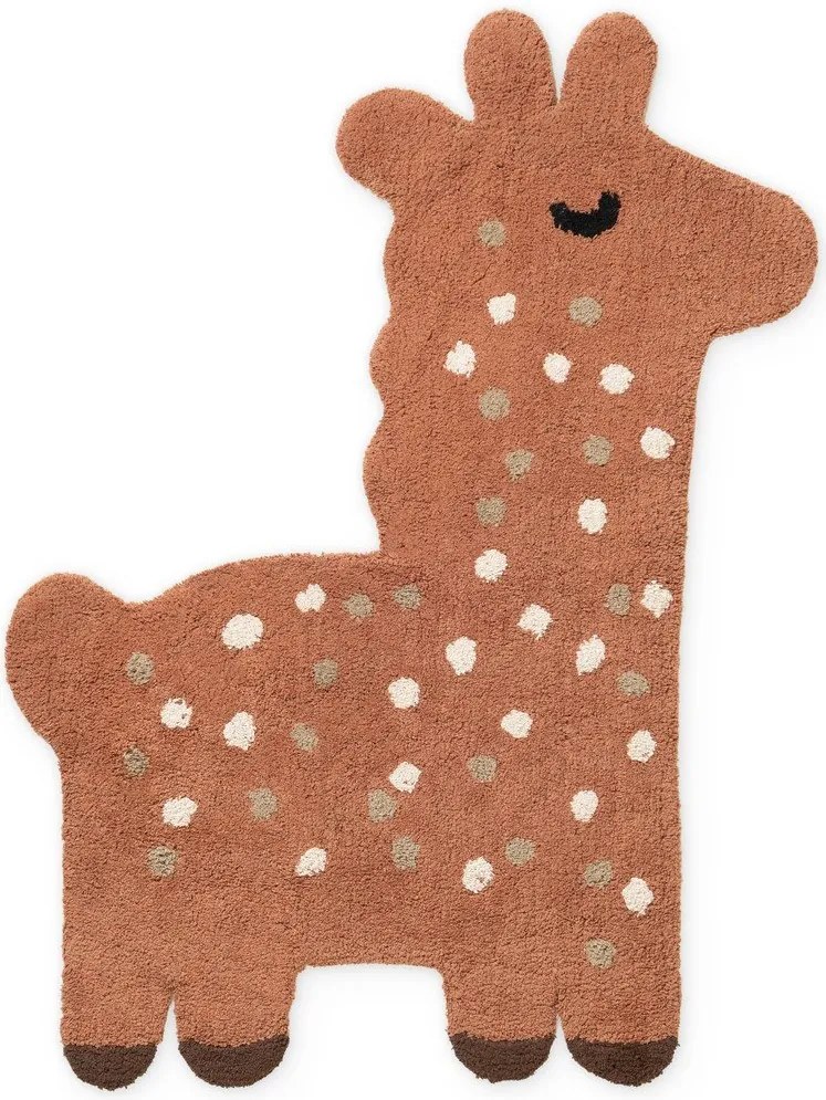 Кафяв памучен детски килим подходящ за пране/ръчно изработен 89x120 cm Snuggle Gino – Hanse Home
