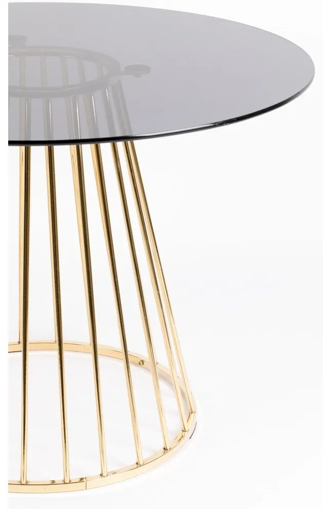 Кръгла маса за хранене със стъклен плот ø 104 cm Floris - White Label