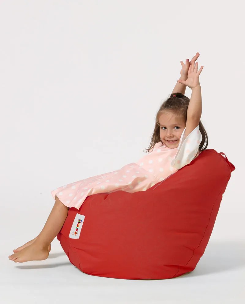 Градински пуф Premium Kids, цвят Червен