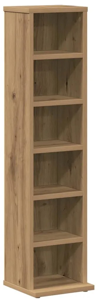 855829 vidaXL Шкаф за CD Artisan Oak 21x20x88 cm Инженерна дървесина