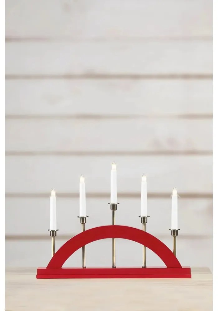 Червена коледна светлинна украса Bridge – Markslöjd