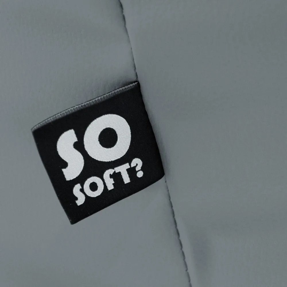 Тъмносин пуф от изкуствена кожа Lull XL – So Soft?