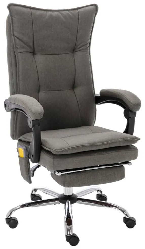 20375 vidaXL Масажен офис стол, сив, текстил