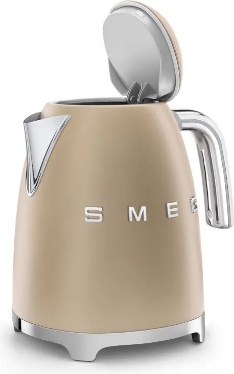 Електрическа кана SMEG KLF03CHMEU, 2400 W, 1.7 л, 360° основа, Матово покритие, Шампанско