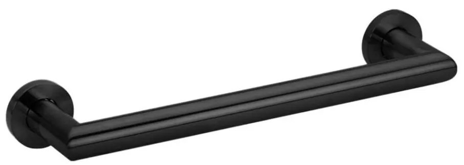 Sapho - Стенна закачалка за кърпи X-ROUND 35,5 cm в матово черно