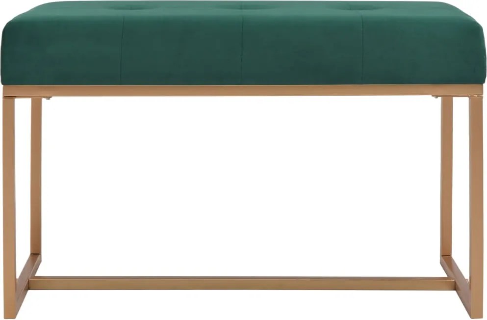 247555 vidaXL Пейка, 80 см, зелено кадифе