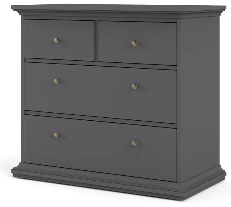 Сив нисък скрин 96x87 cm Paris – Tvilum