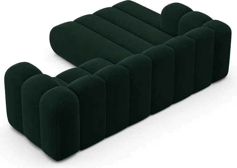 Тъмнозелен ъглов диван (ляв ъгъл) Lupine – Micadoni Home