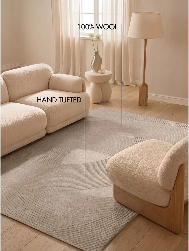 Бежов вълнен килим 160x230 cm Kensington Victoria – Ted Baker