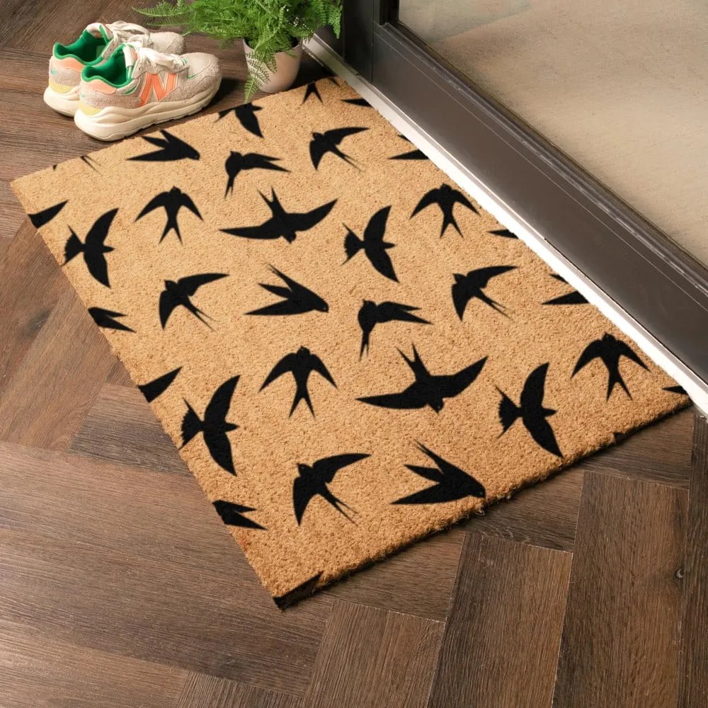 Изтривалка от кокосови влакна 60x90 cm Swallows – Artsy Doormats