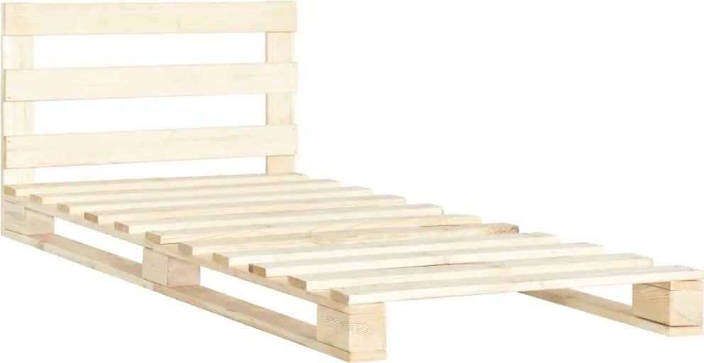 285241 vidaXL Палетна рамка за легло, бор масив, 90х200 см